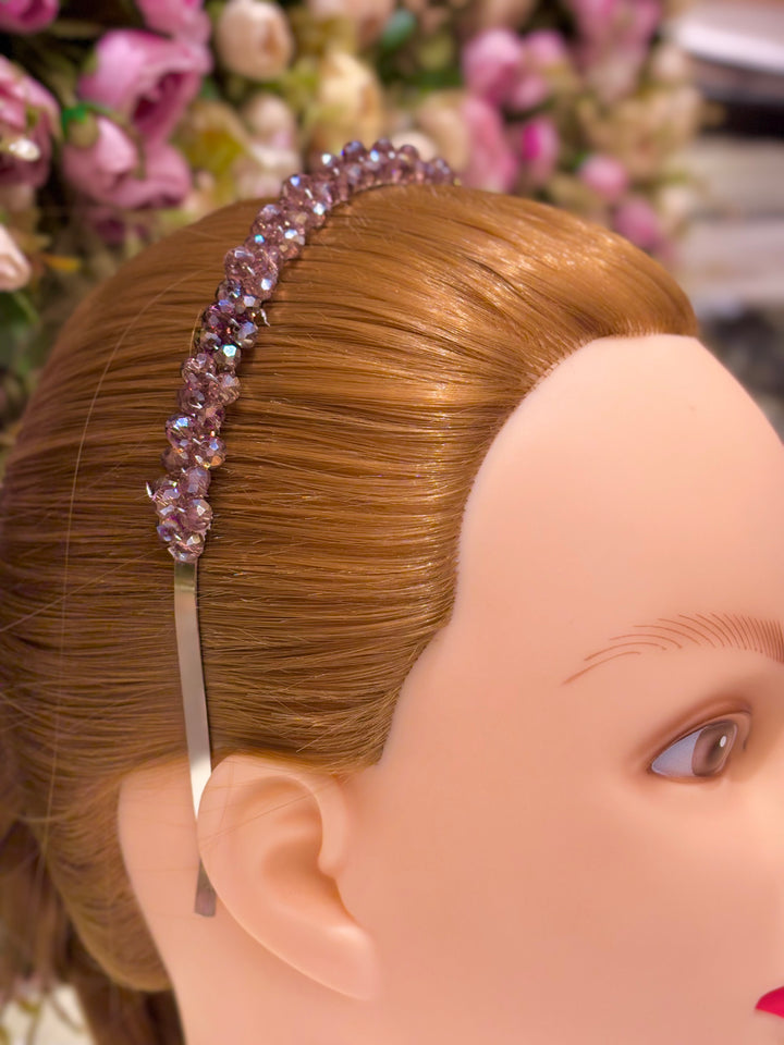 Luxury Handmade Beige Pearl Hairband