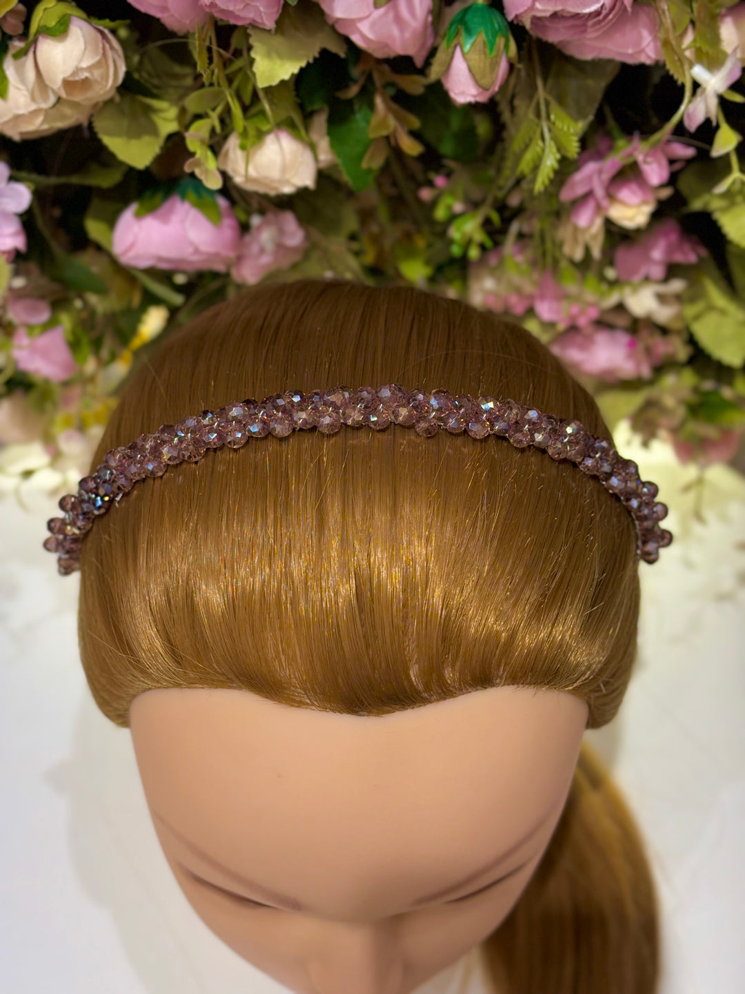 Luxury Handmade Beige Pearl Hairband