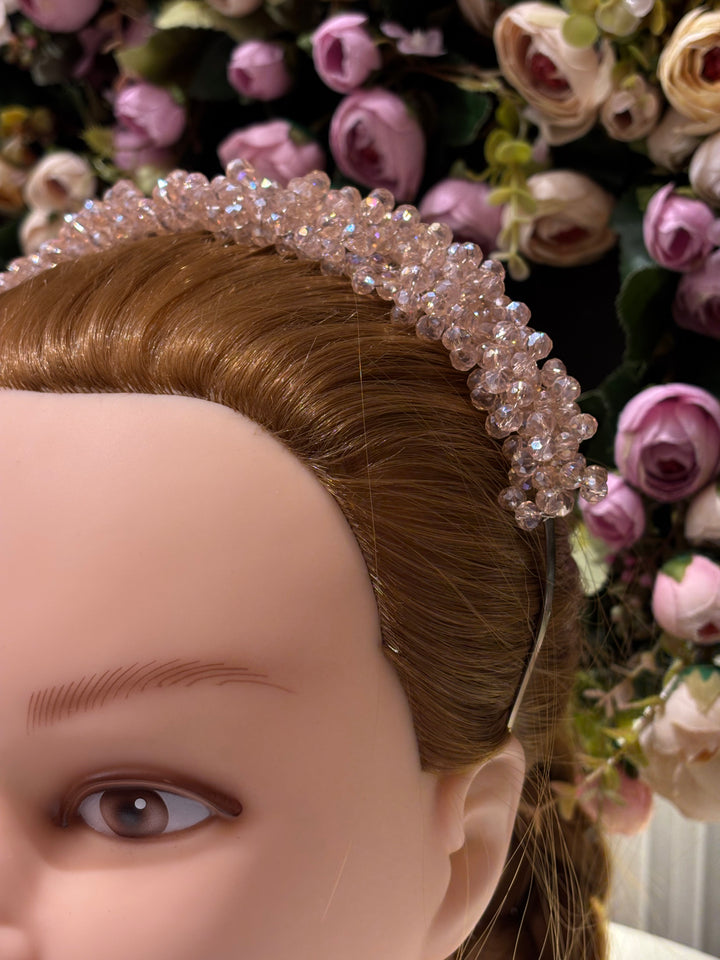 Blush Pink Color Sparkle Crystal Band