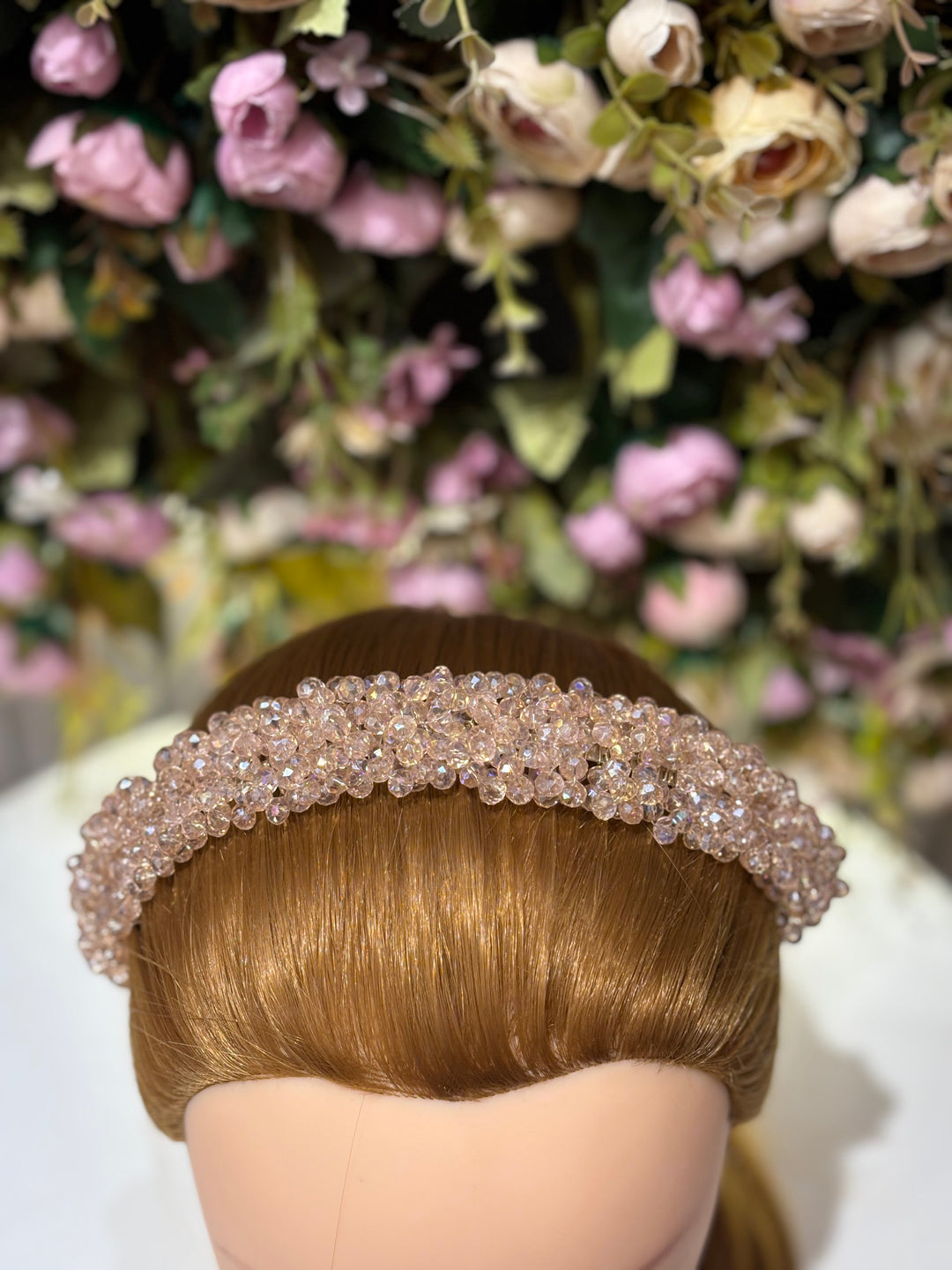 Blush Pink Color Sparkle Crystal Band