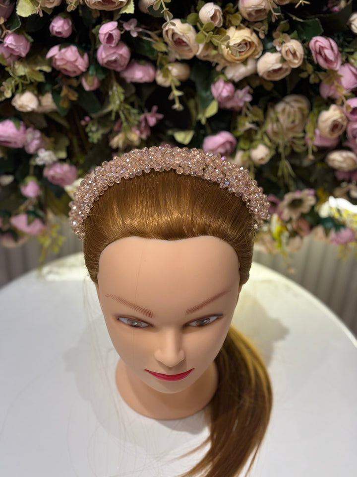 Blush Pink Color Sparkle Crystal Band