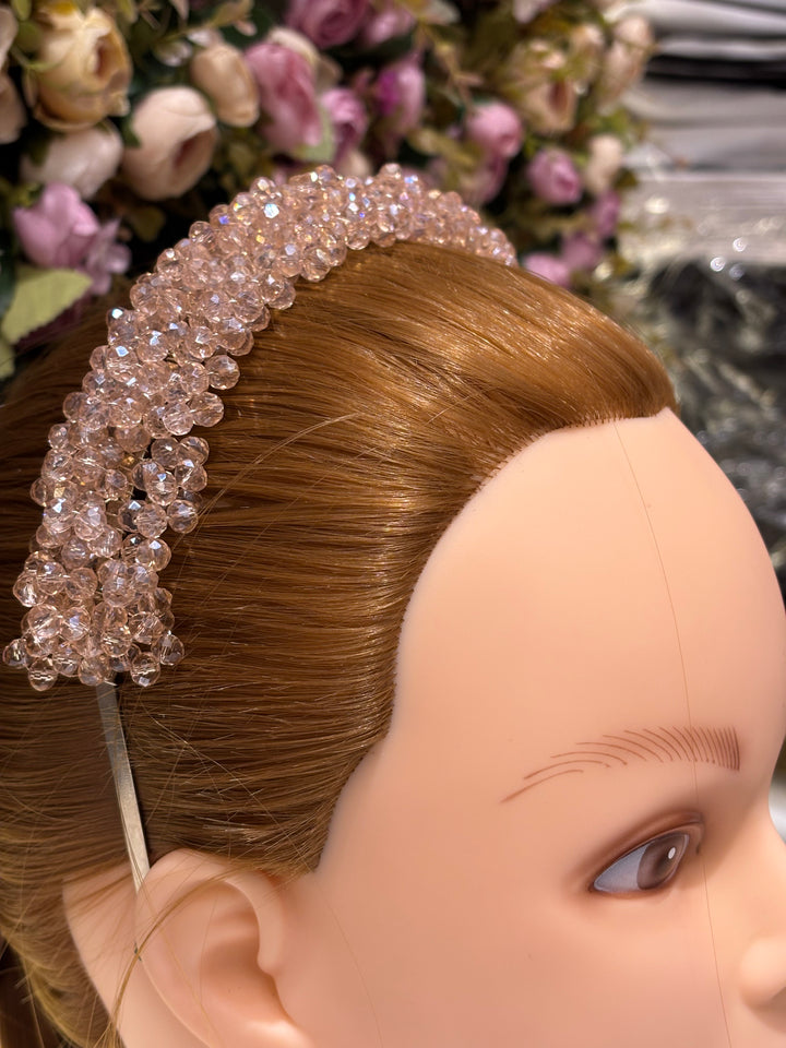 Blush Pink Color Sparkle Crystal Band