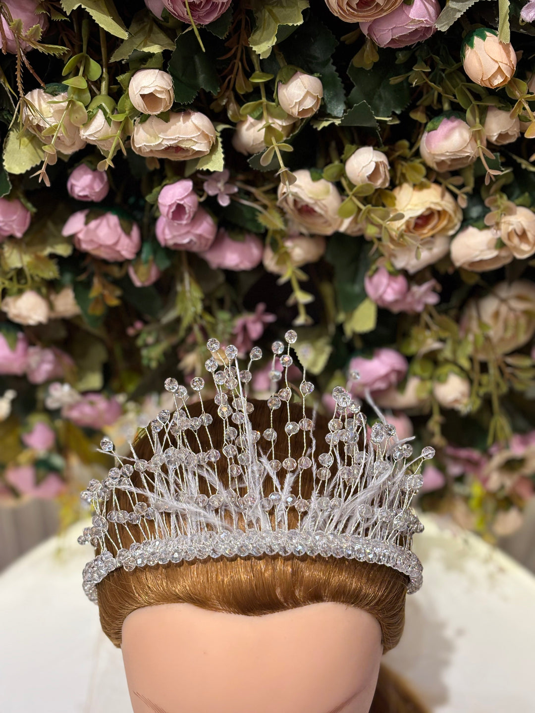Ice Crystal Crown Tiara White Color