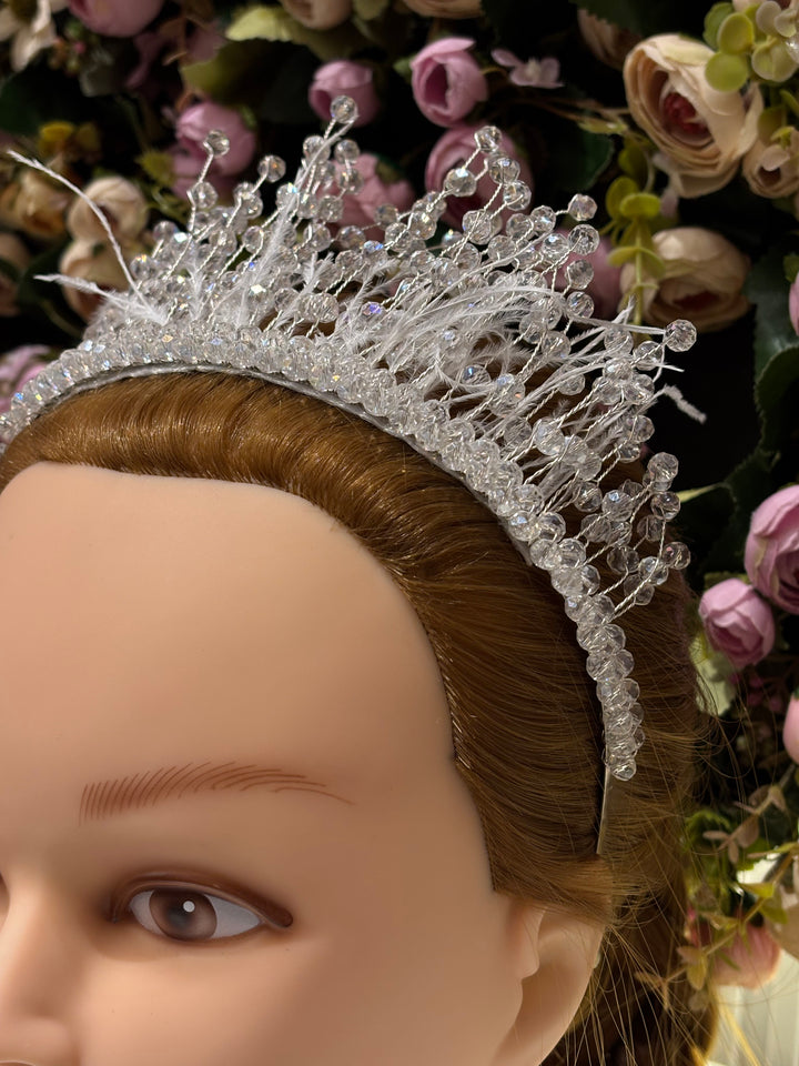 Ice Crystal Crown Tiara White Color