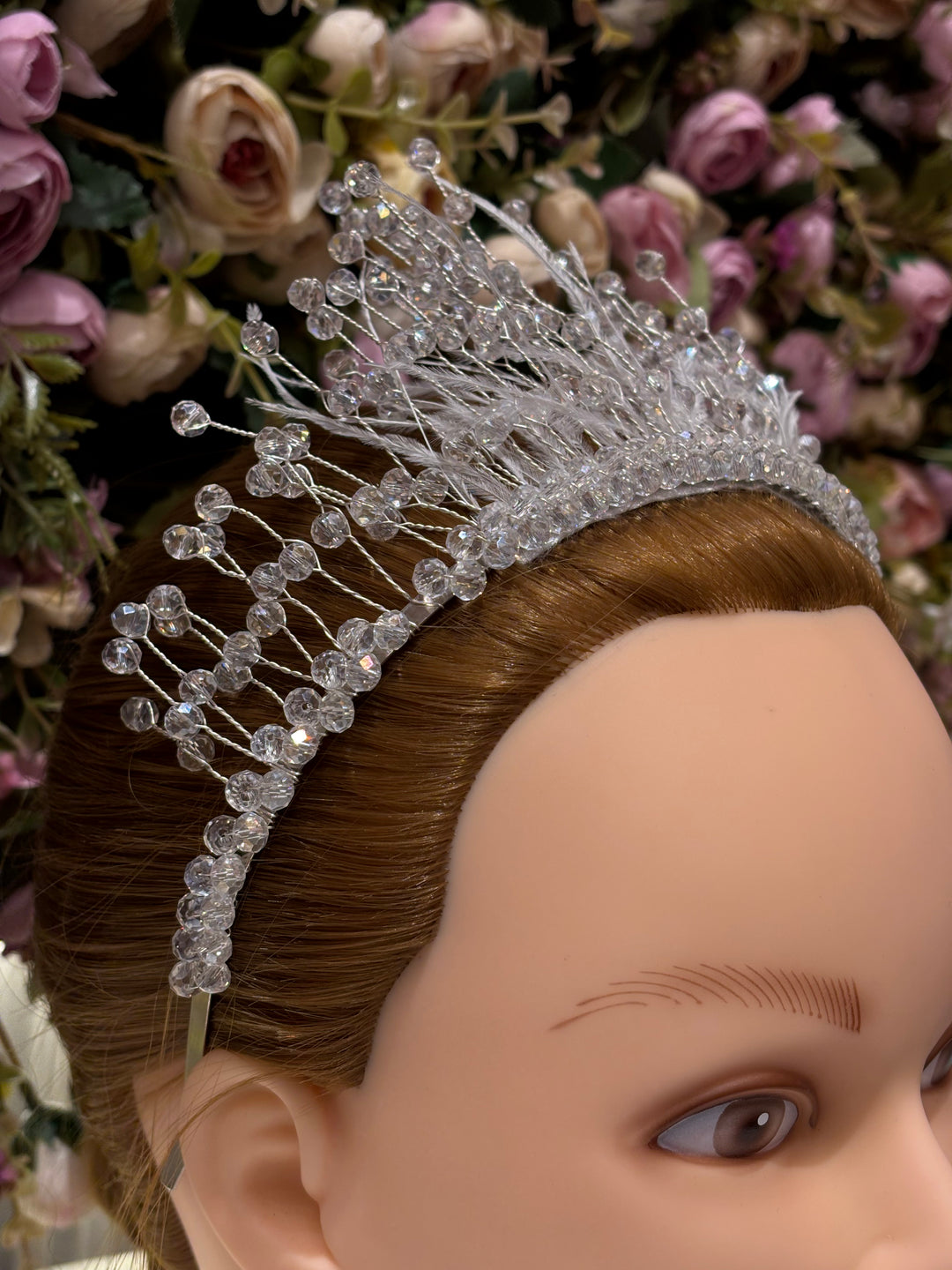 Ice Crystal Crown Tiara White Color