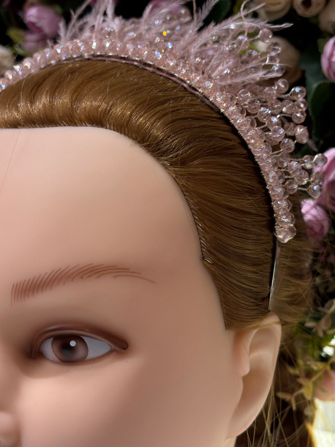 Ice Crystal Crown Tiara Pink Color