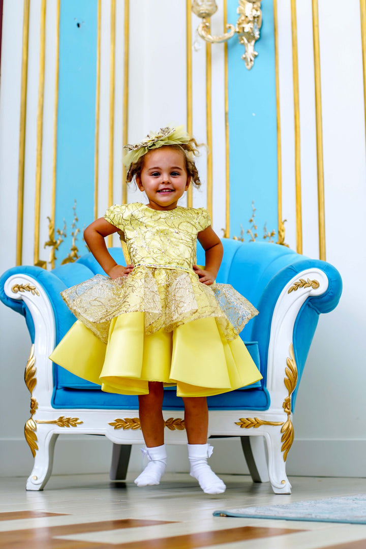 Isabella Yellow Girl Birthday / Party Dress