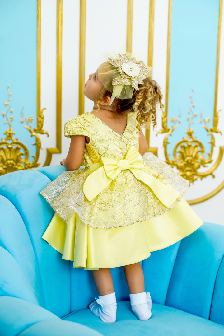 Isabella Yellow Girl Birthday / Party Dress