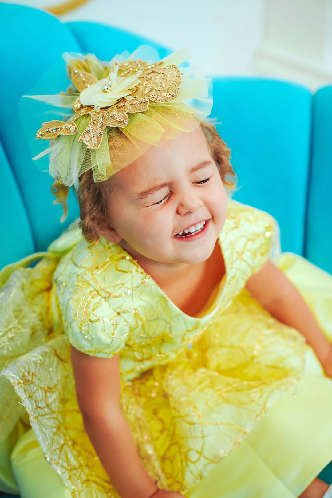 Isabella Yellow Girl Birthday / Party Dress