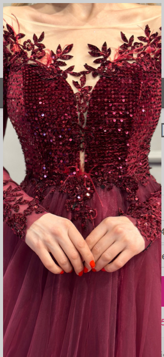 Laiba Premium Maroon Wedding Party Gown for Women Liba Fashion