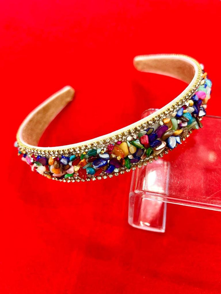 Multi Color Crystal Rhinestone Luxury Handmade Hairband