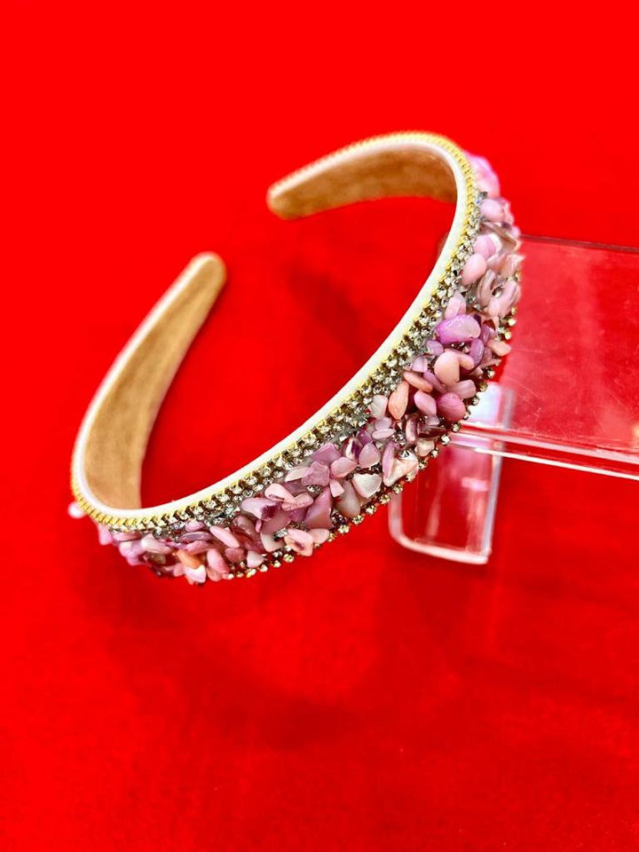 Pink Crystal Rhinestone Luxury Handmade Hairband