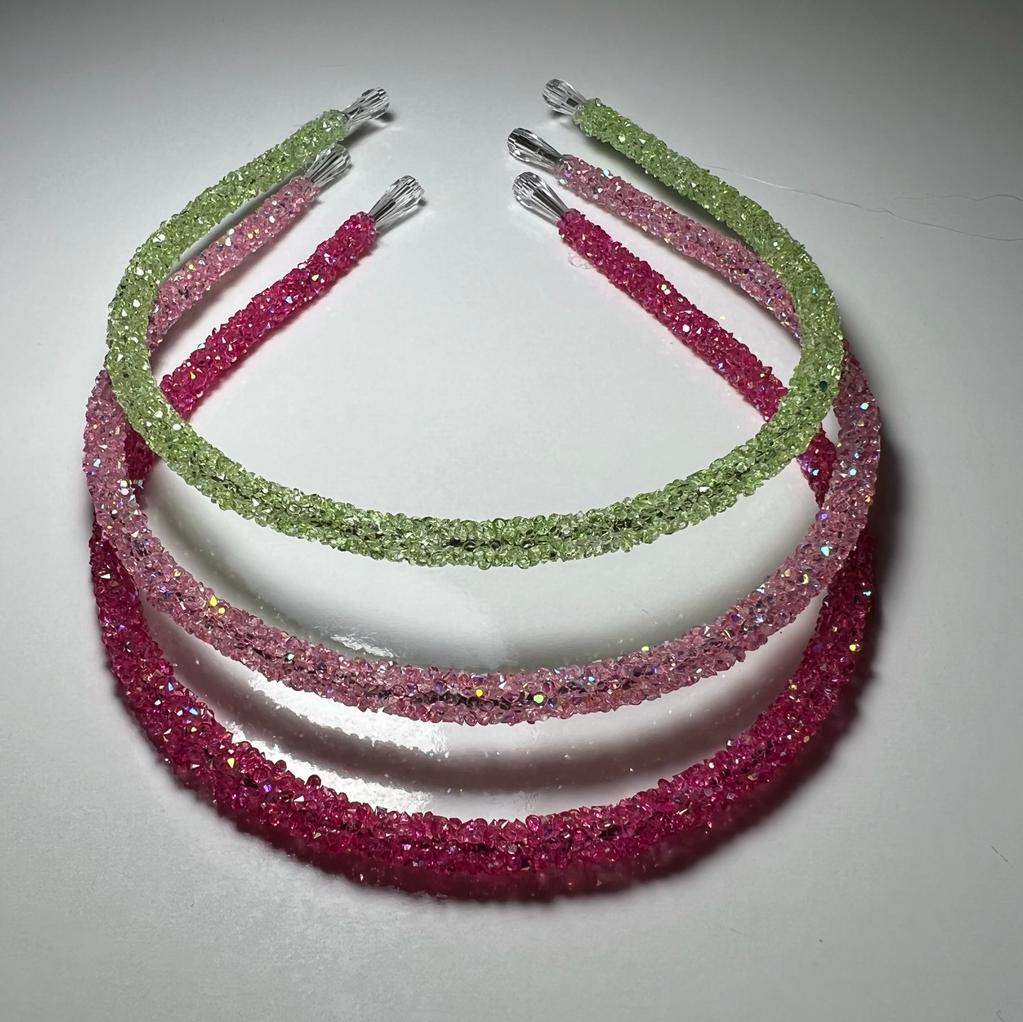 Pink Sparkly crystals Handmade Hairband