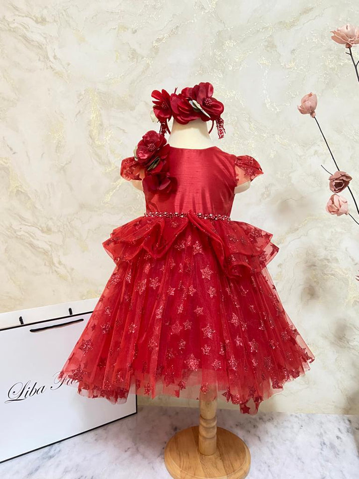 Red Sparkly Party Dress for girl