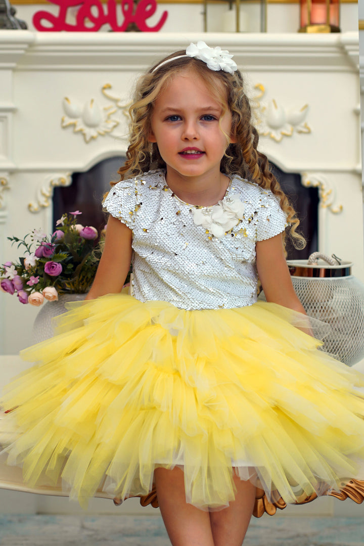 Serena Yellow Party Dress