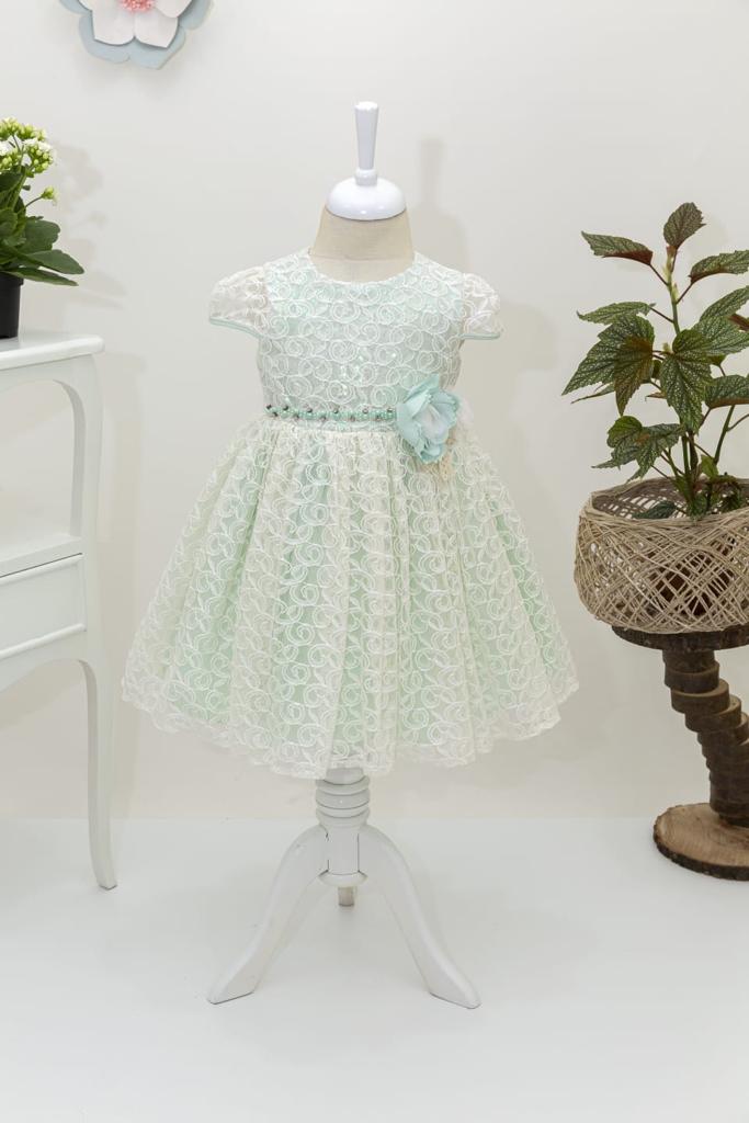 Elegant Green Lace Party Dress