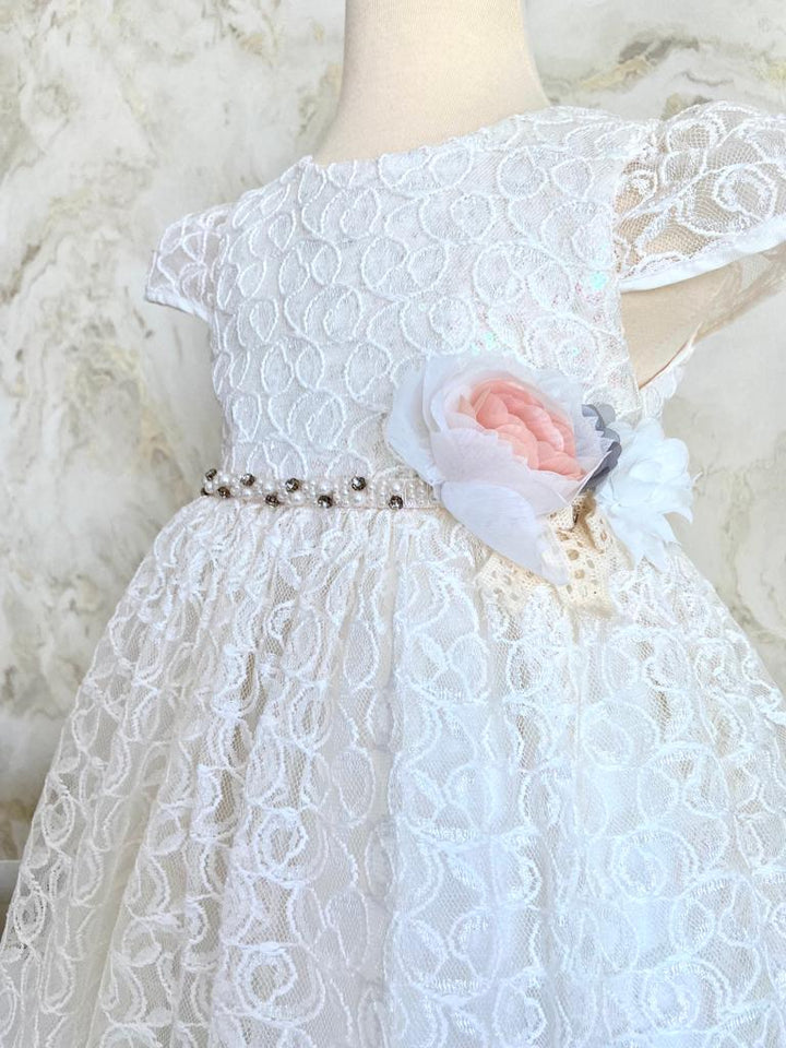 Gorgeous White lace party dress for girls