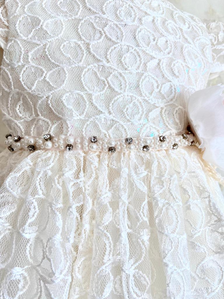 Gorgeous White lace party dress for girls