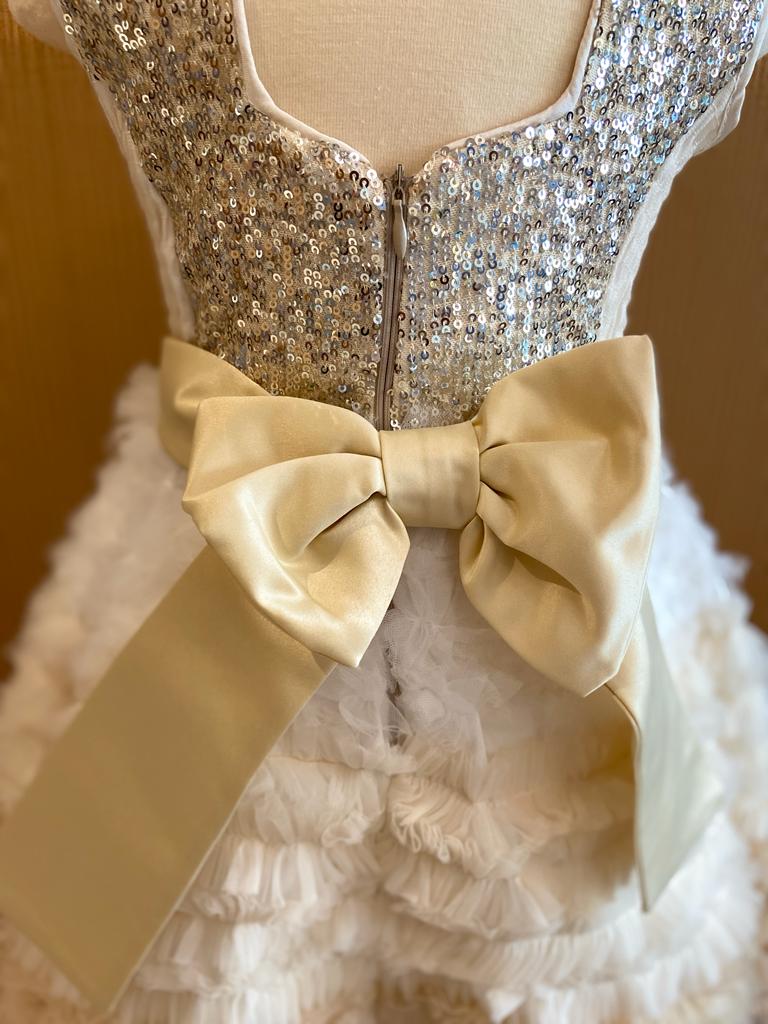 Sequins Short Gold Color Party Dress