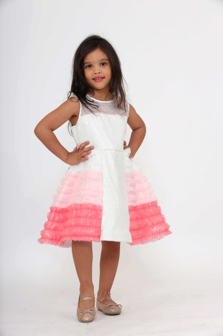 Sequins Short Pink Color Party Dress