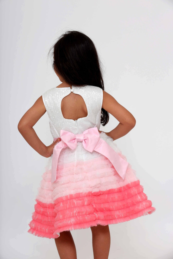 Sequins Short Pink Color Party Dress