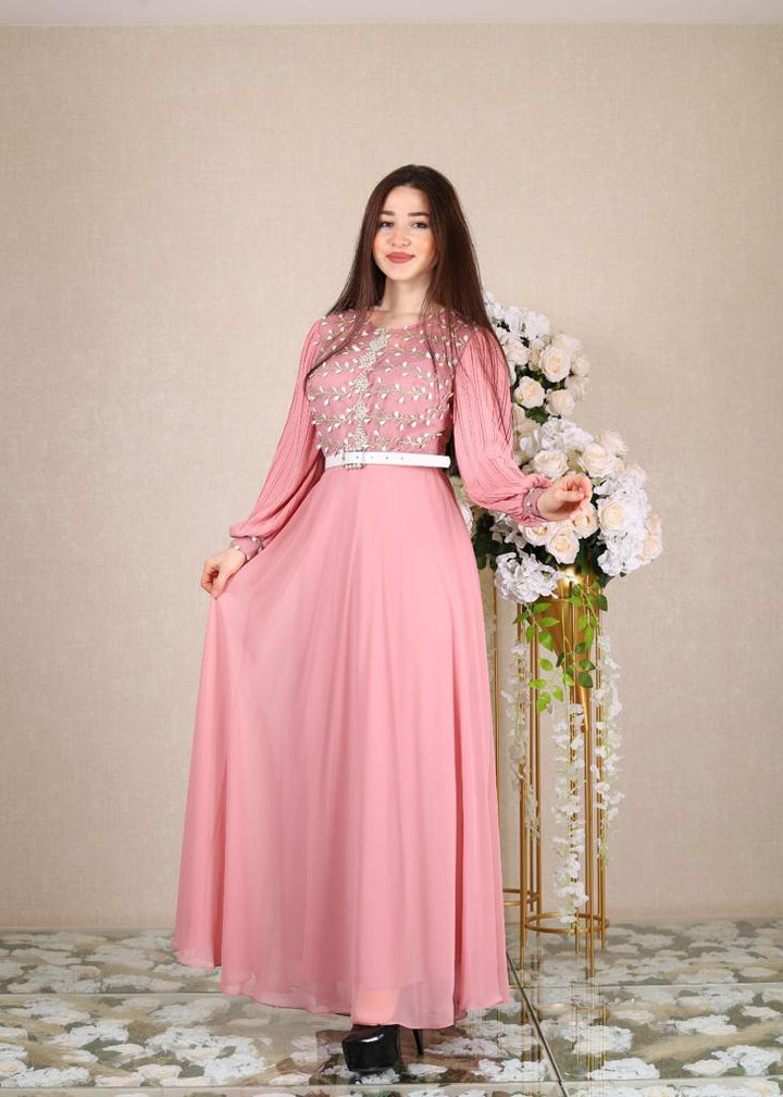 Long Maxi Pink Party Dress For Women