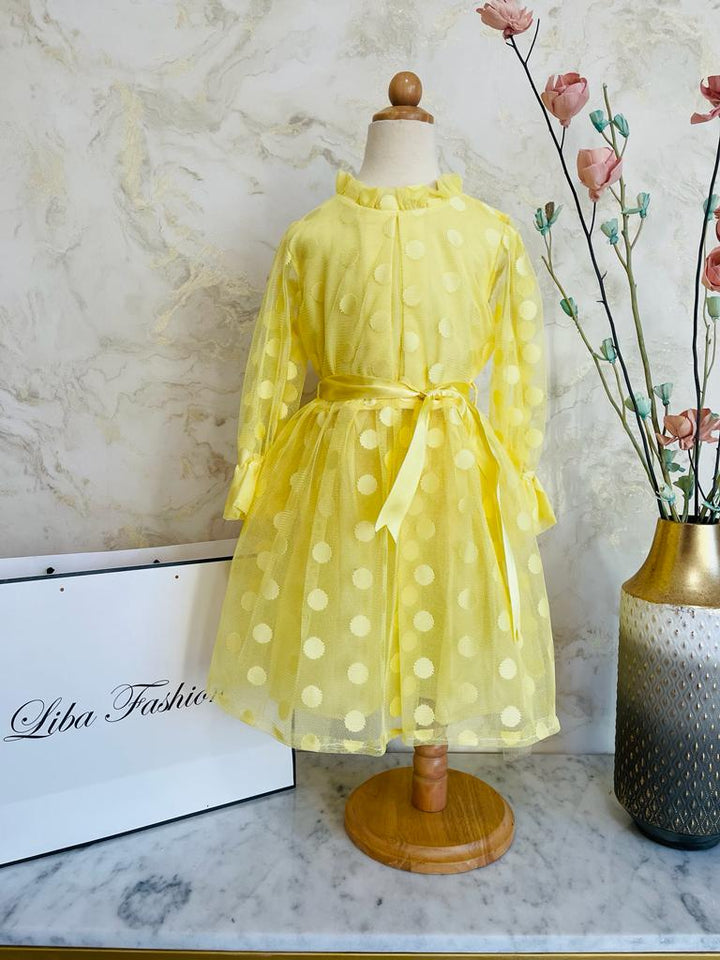 Girls yellow birthday party dress dubai