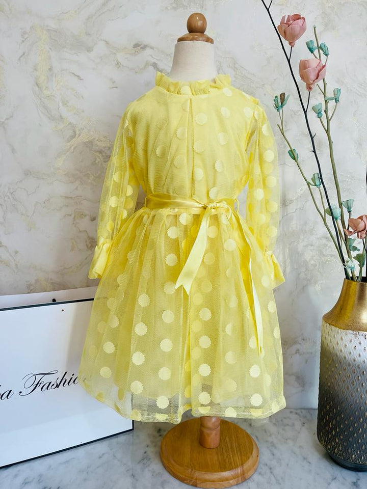 girls yellow party dress for girls