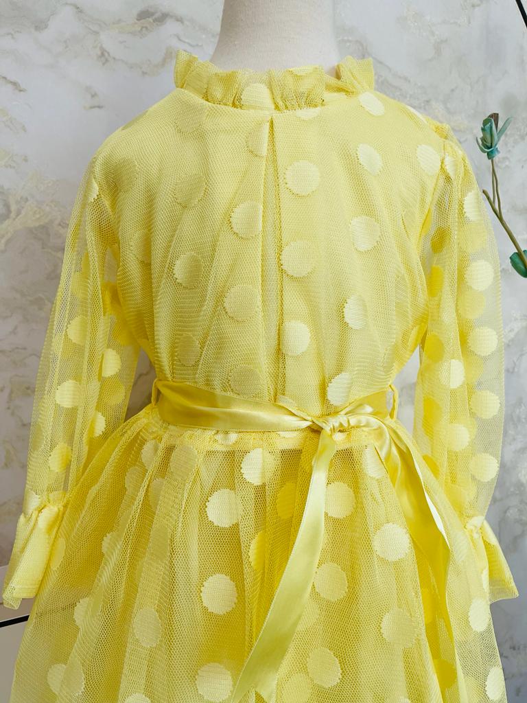 Girls yellow wedding party dress for teenage girls