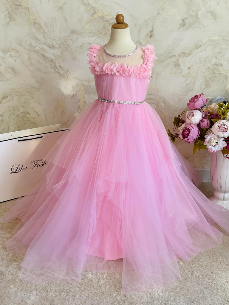 teenage girls pink school farewell party gown