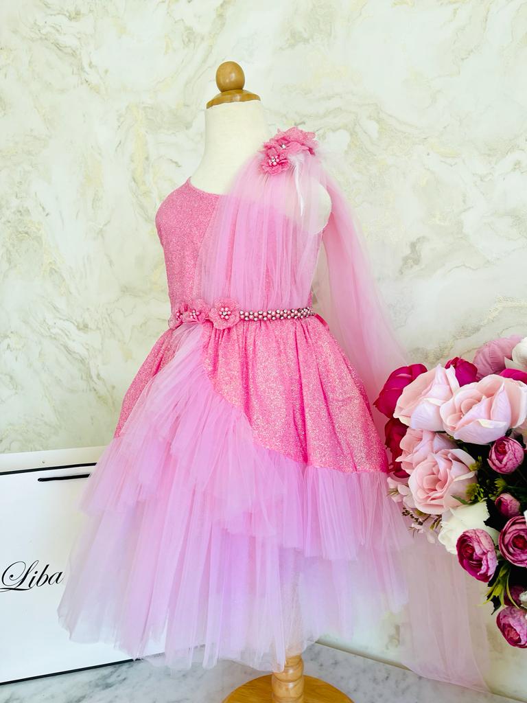 Ana Pink Girl Designer Wear Birthday Dress