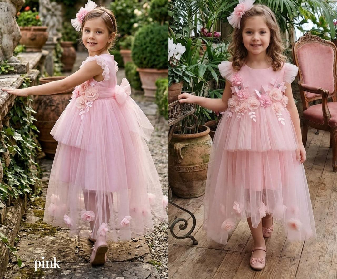 Andy Pink Blossom Princess Dress for Girls