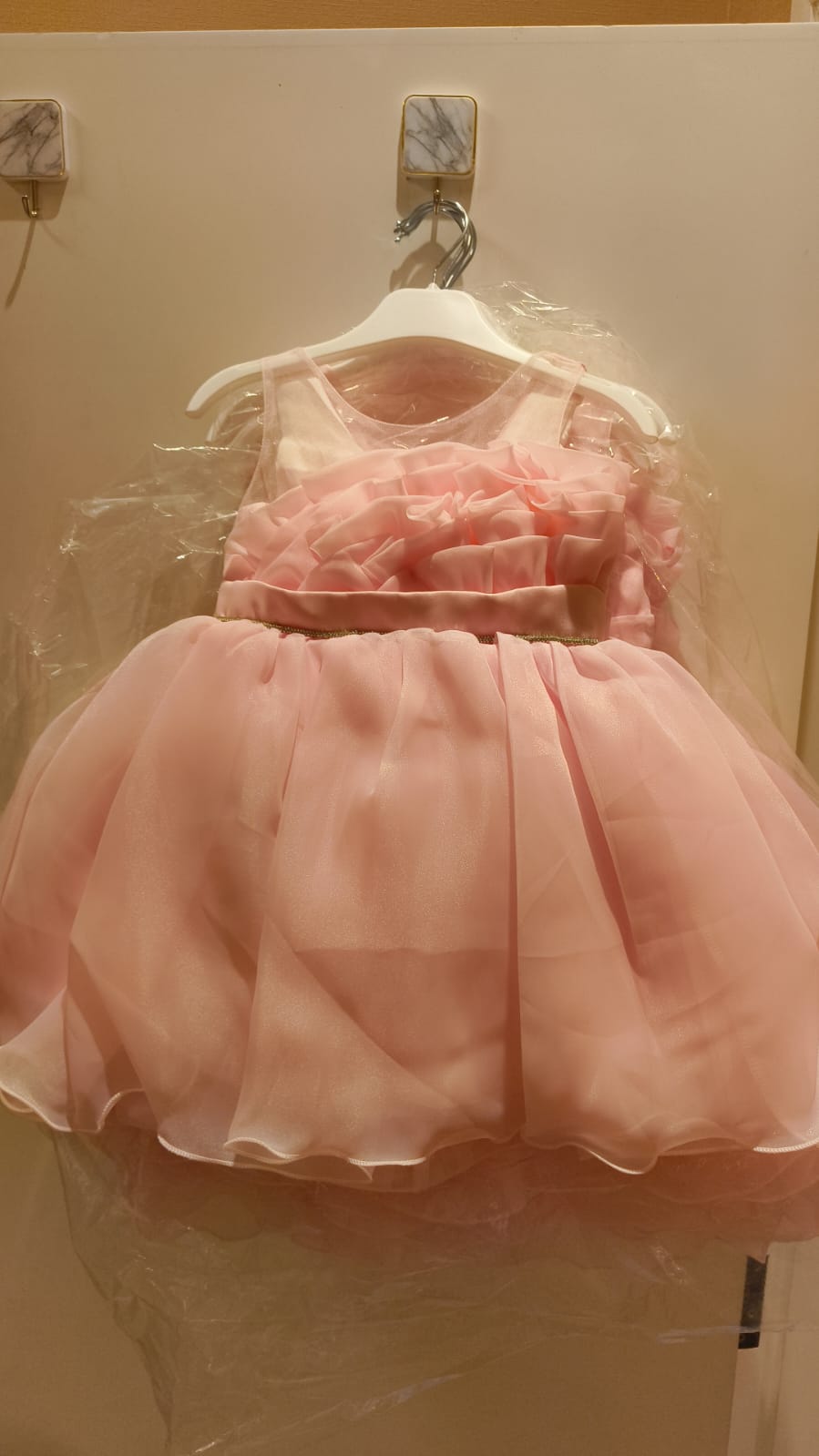 Ella Luxury Pink Layered Party Dress for Baby Girls