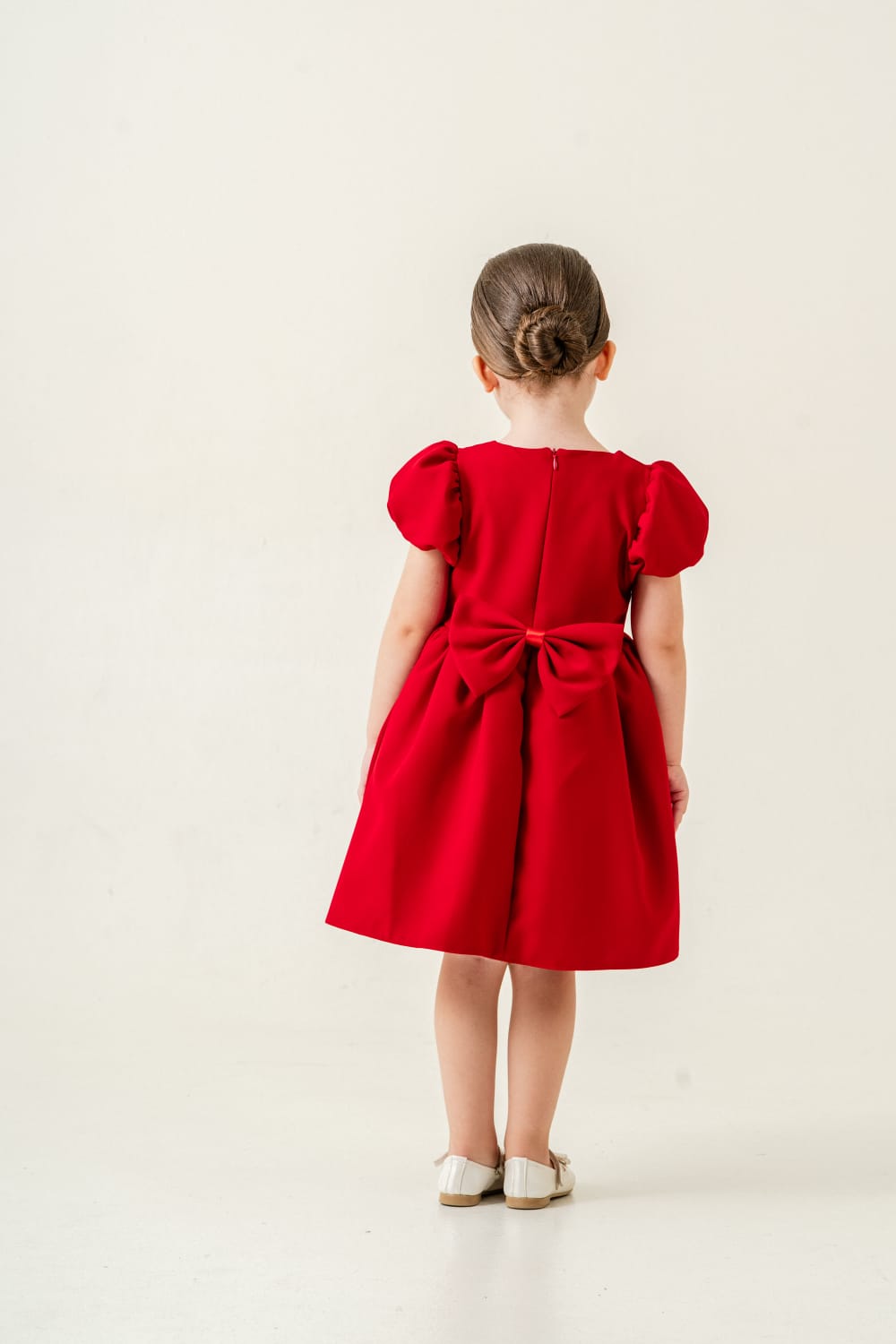 Neeha Elegant Red Big Flower Party Dress for Girls