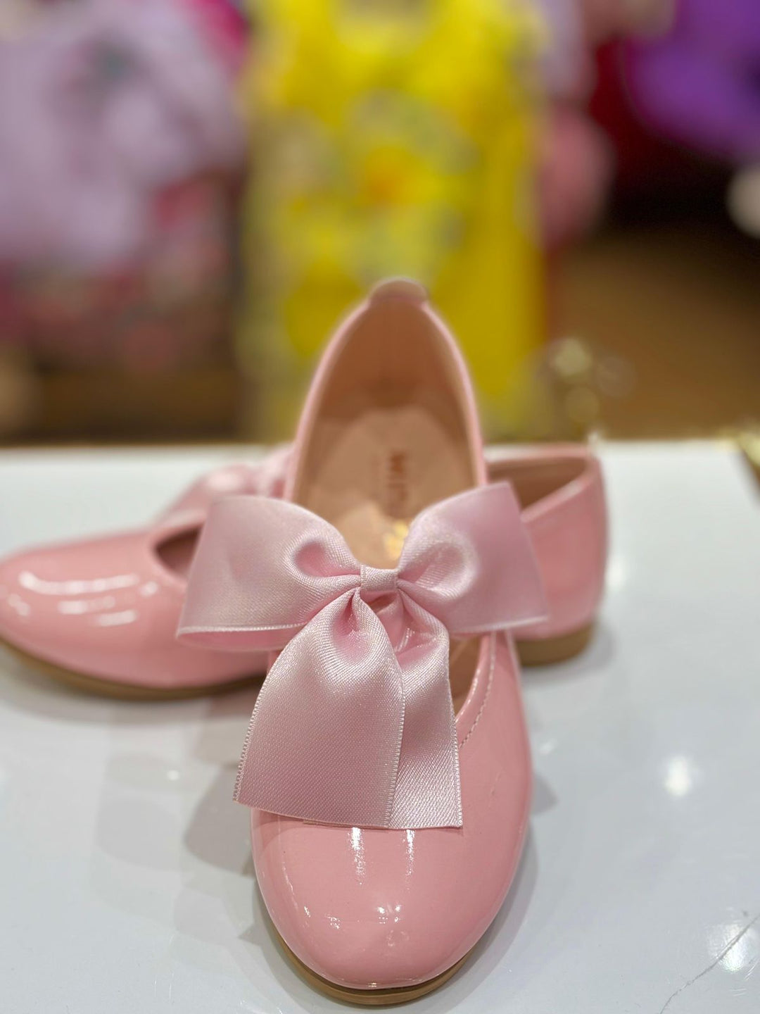 Baby Girls Pink Patent Leather Bow Party Wear Bellies Shoes