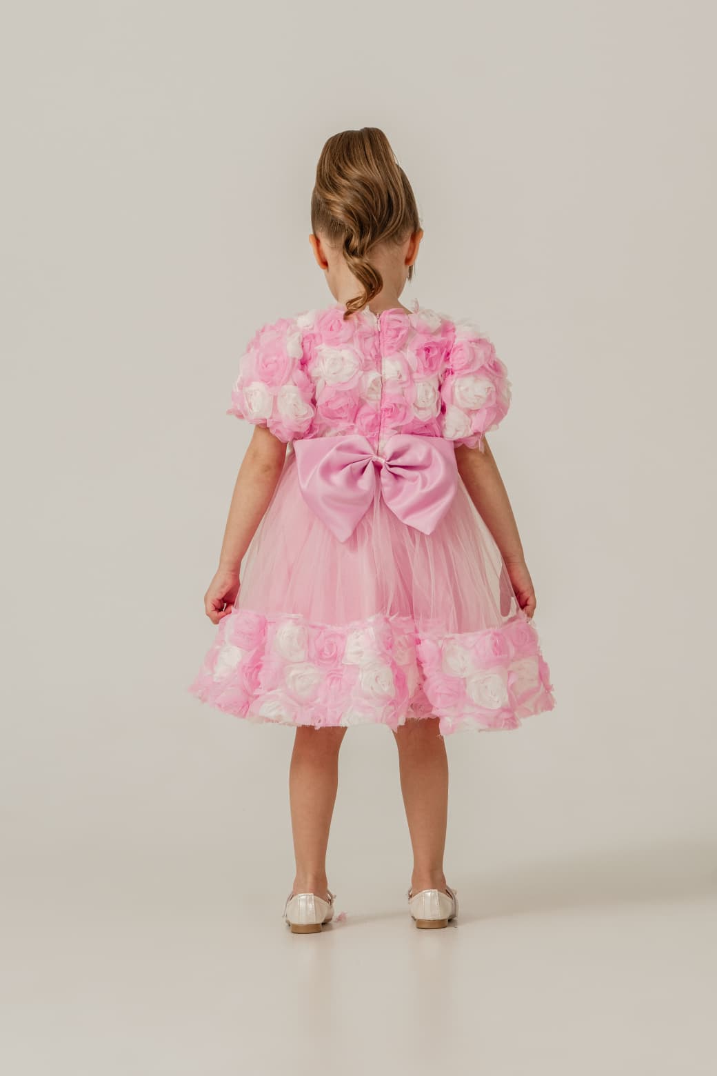 Regina Girls Pink Rose Tulle Birthday Party Dress
