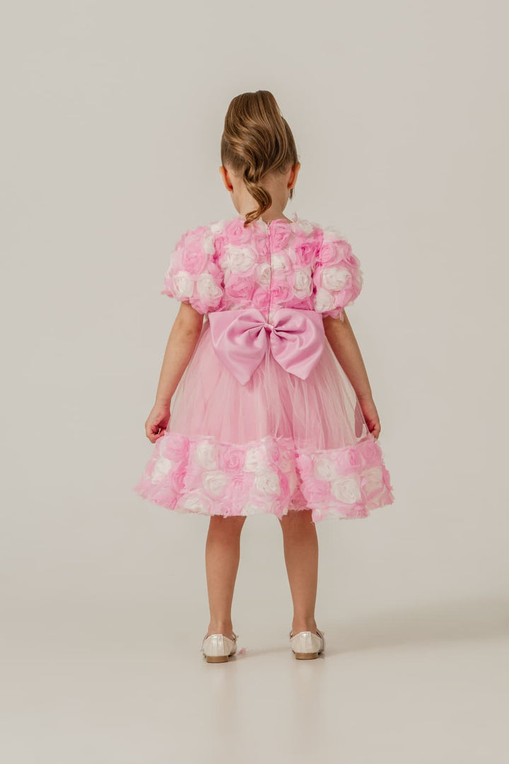 Regina Girls Pink Rose Tulle Birthday Party Dress