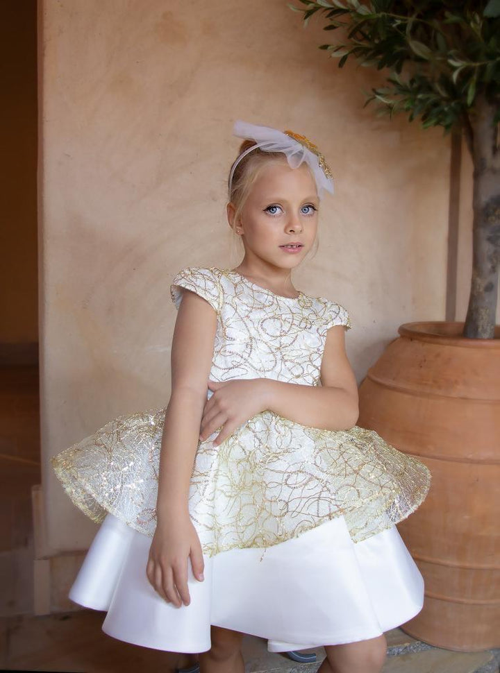 Girls White Birthday Party Dress