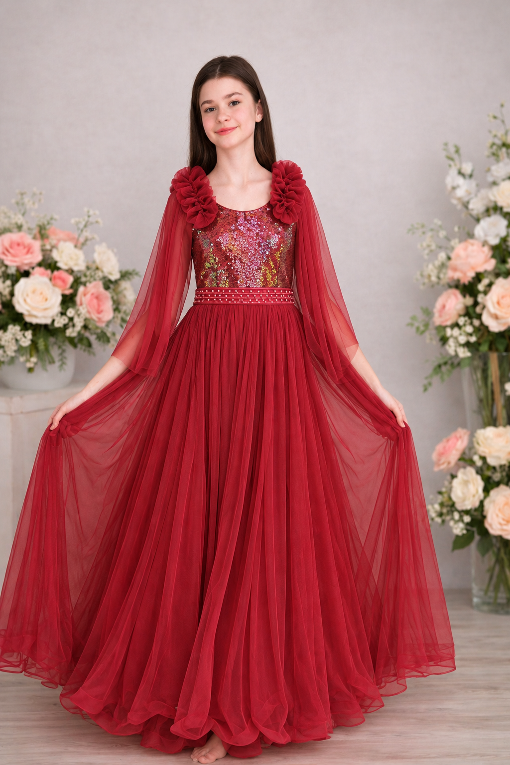 beautiful wedding party gowns for girls uae | Liba Fashion