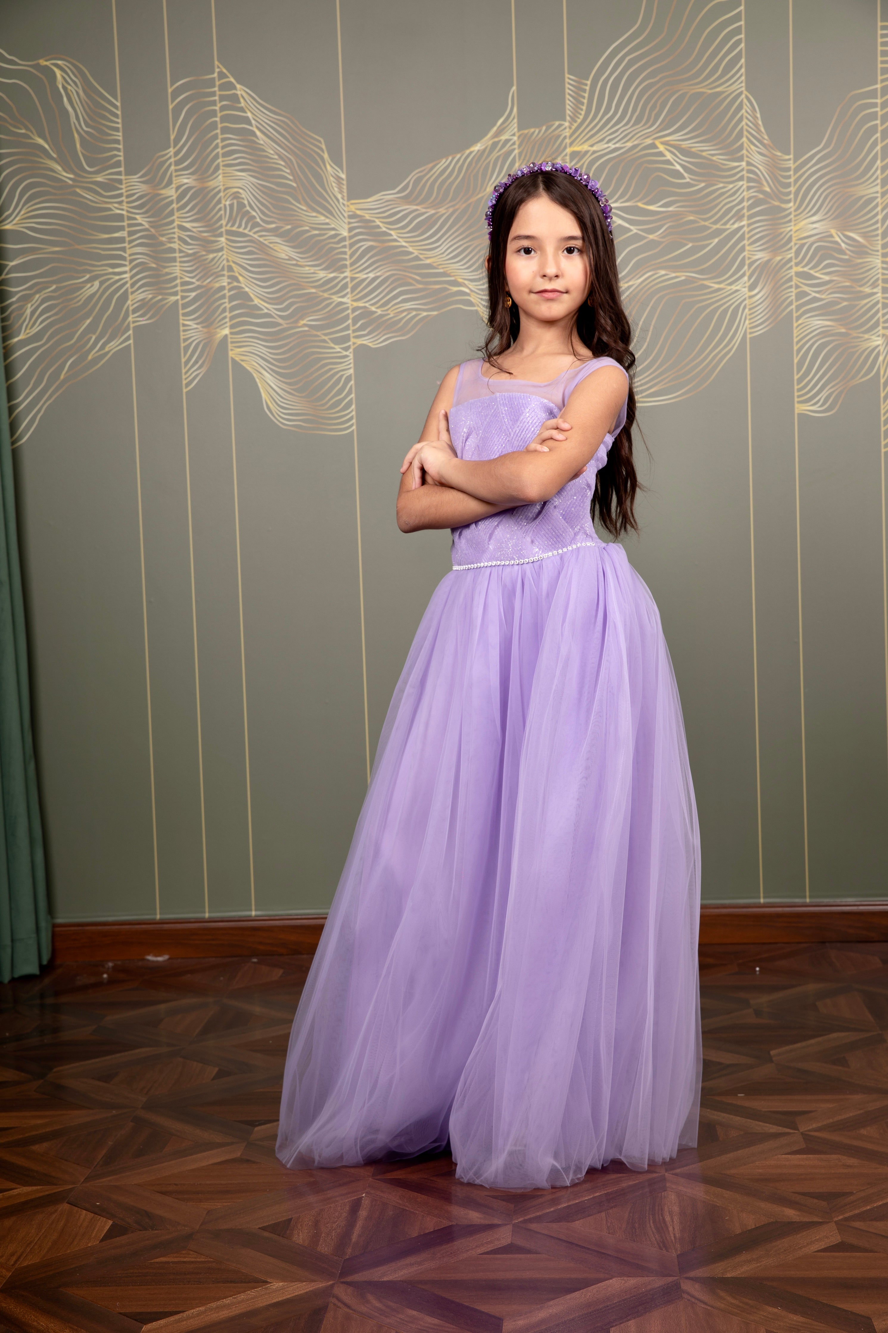 Girls lilac 2025 party dress