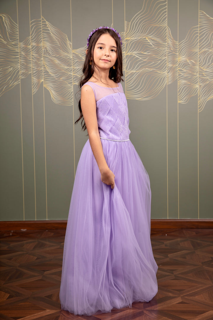 Lara Girls Gorgeous lilac Party Wear Dress