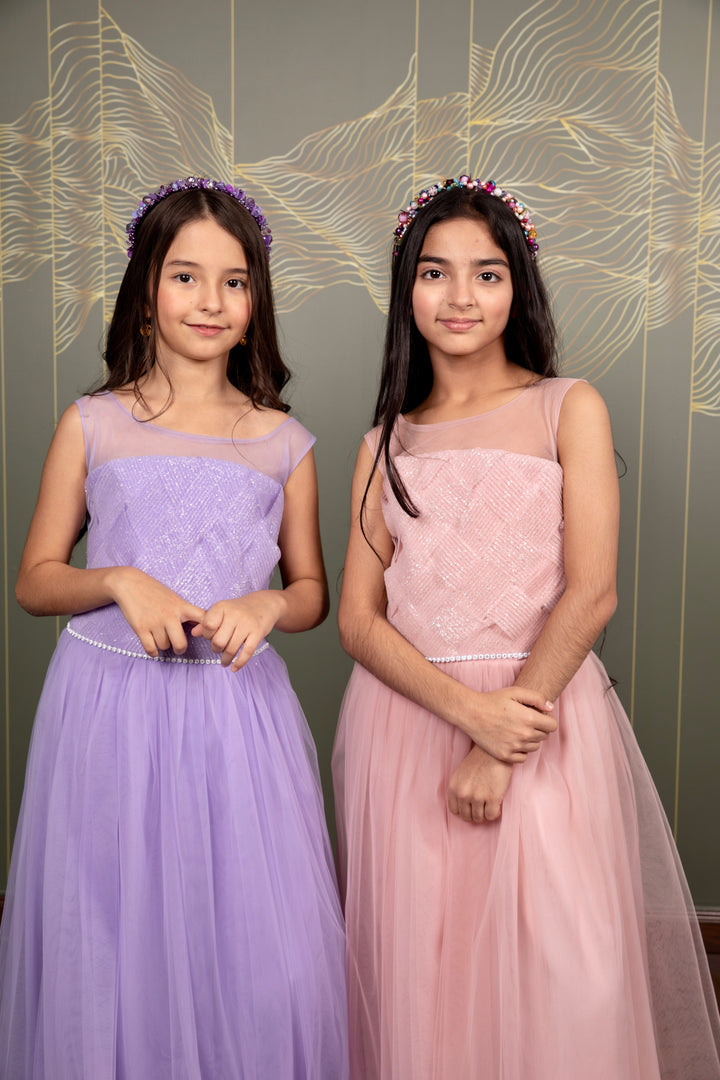 Lara Girls Gorgeous lilac Party Wear Dress