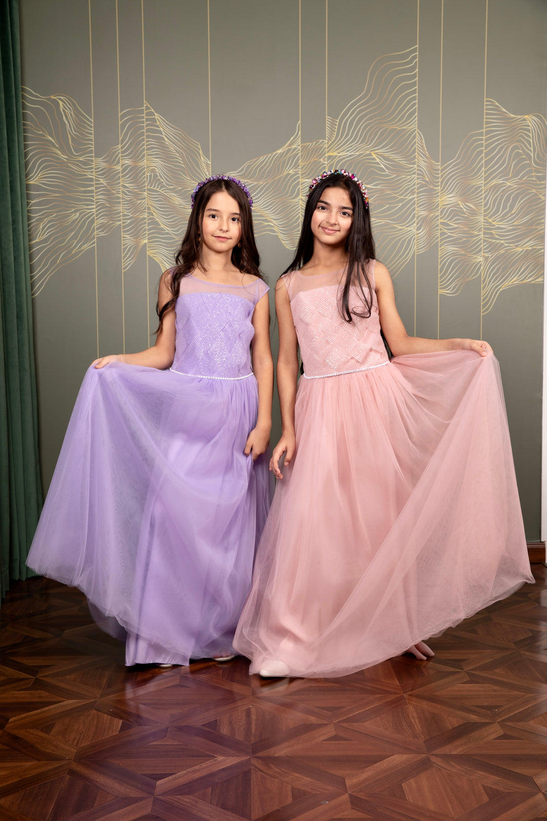 Lara Girls Gorgeous lilac Party Wear Dress