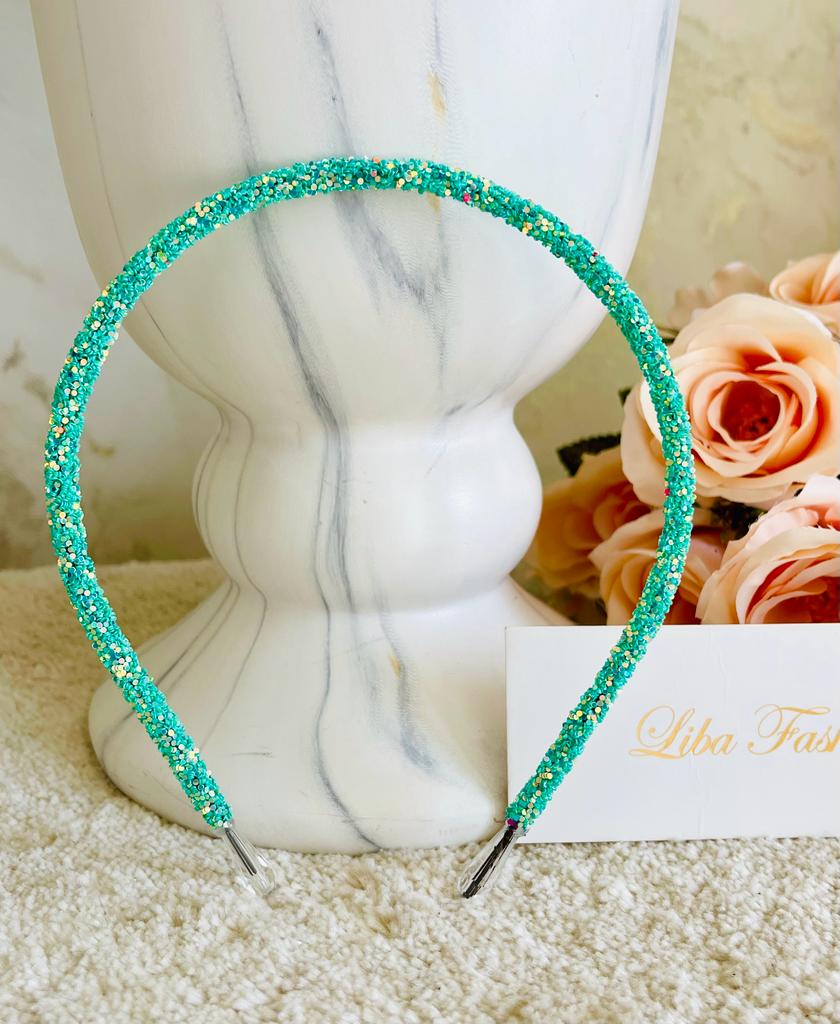 Green Sparkly crystals Handmade Hairband