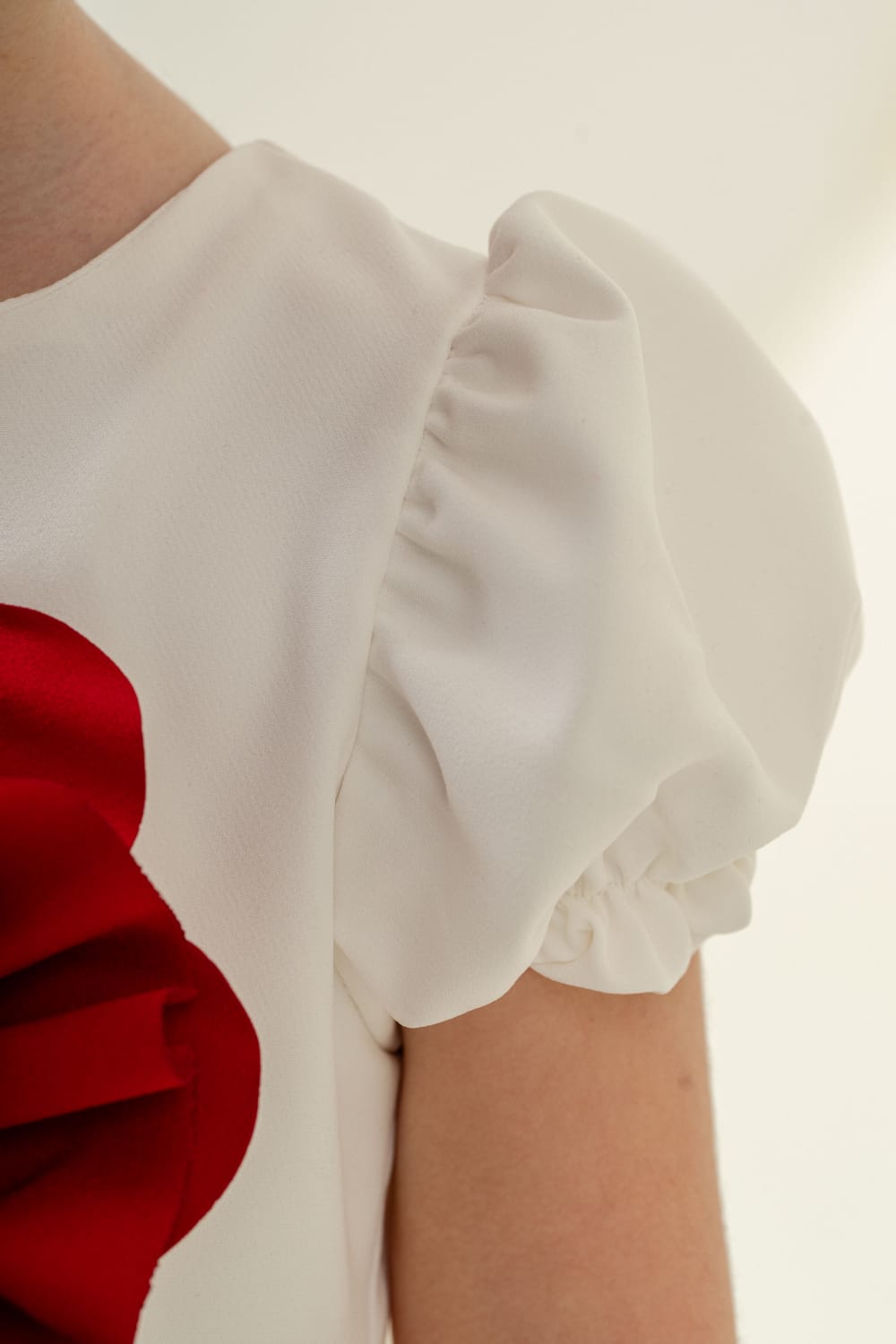 Neeha Elegant White Big Flower Party Dress for Girls