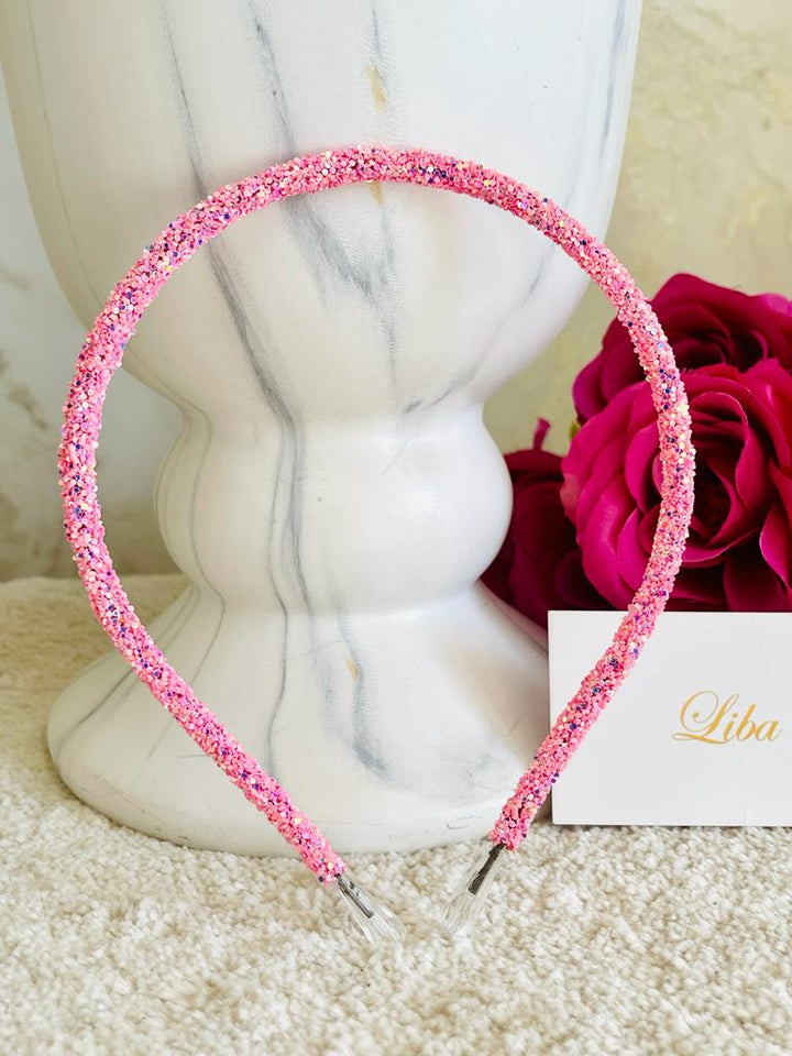 Pink Sparkly crystals Handmade Hairband