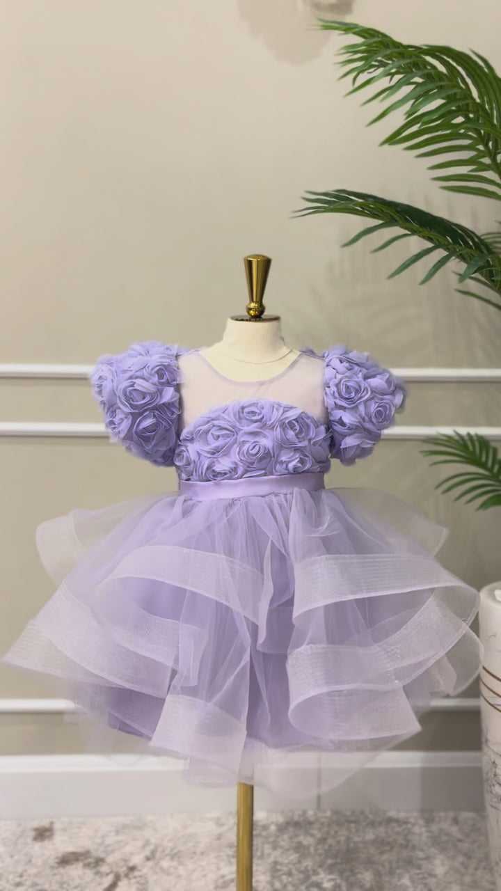 Anaya Girls Lilac Blossom Party Dress