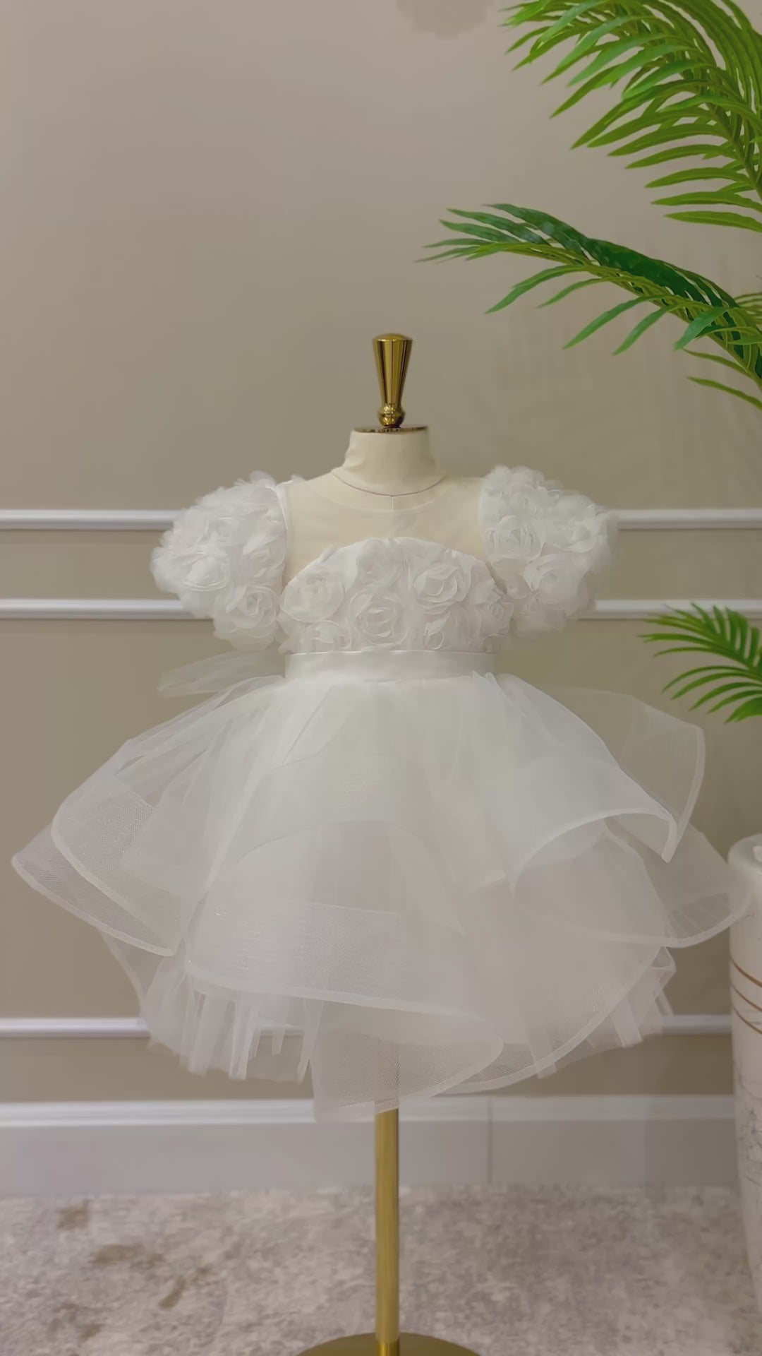 Anaya Girls White Blossom Party Dress