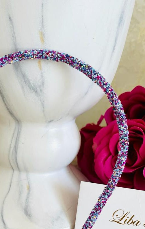 Purple Multicolor Sparkly crystals Handmade Hairband