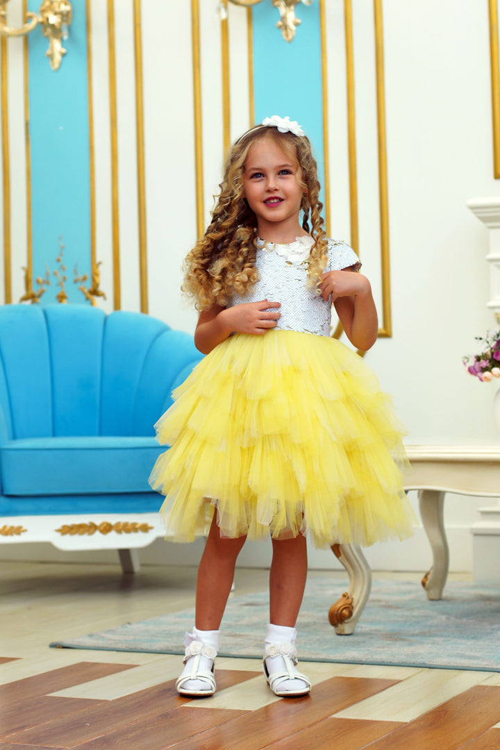 Serena Yellow Party Dress